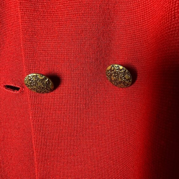 DONCASTER Red Sweater Cardigan- Double Button Front- Size Small - Picture 3 of 6